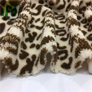Bedrukte sherpa fleece stof