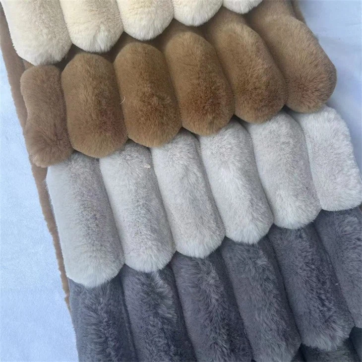 Rabbit Stripe Fleece Fabric