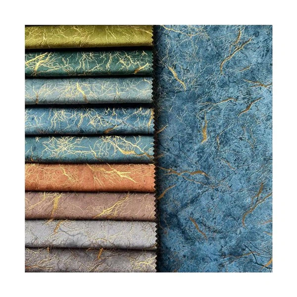 Goldren gebronsde bekledingsstof