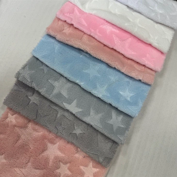 Minky stof in reliëf